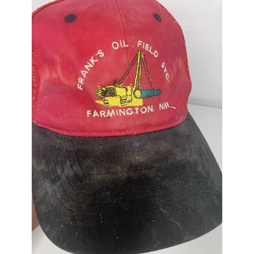Vintage Franks Oil Field Svc Farmington New Mexico Trucker Hat Baseball Cap